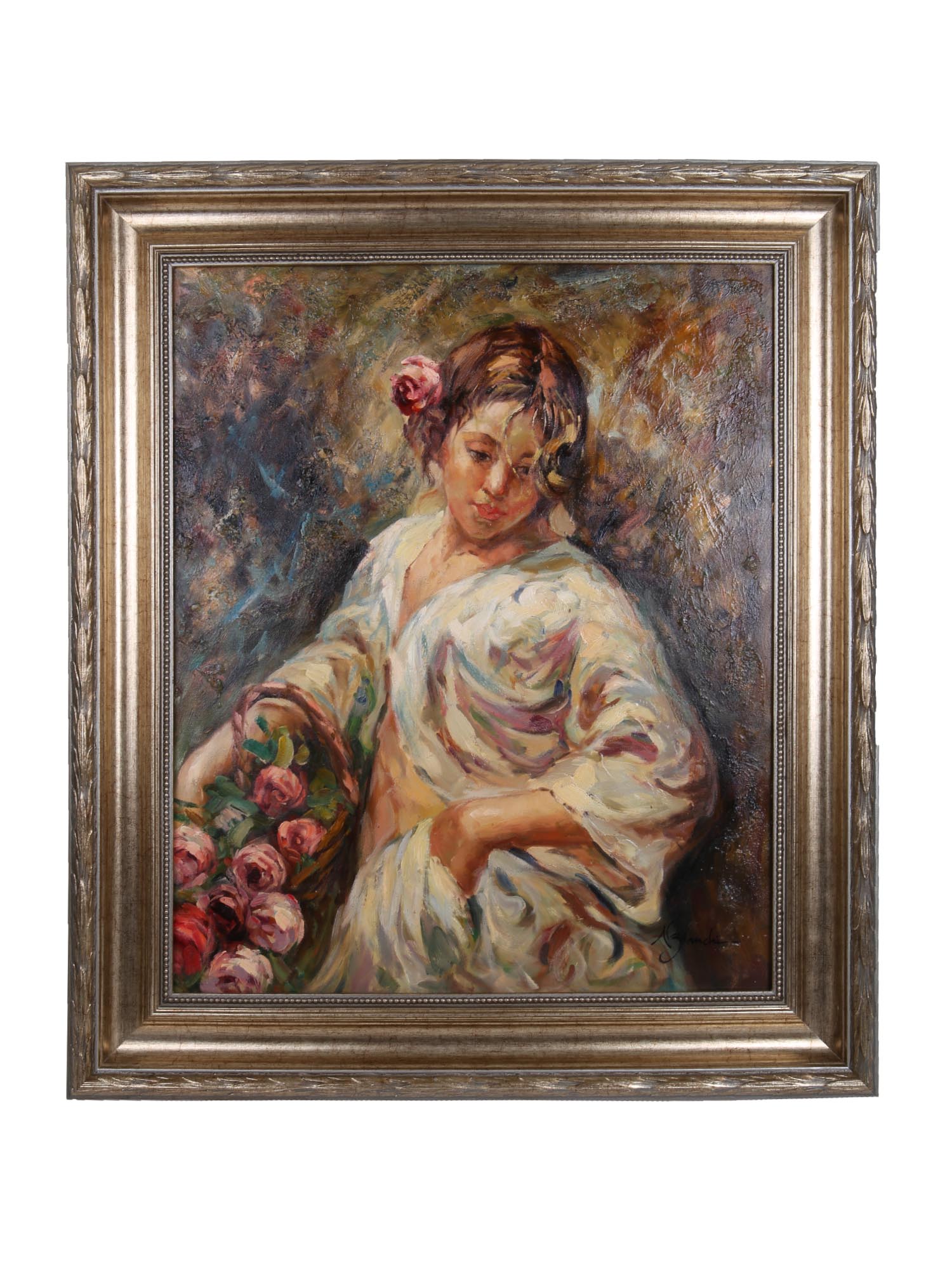 OIL PAINTING IN THE MANNER OF JOSE ROYO SIGNED PIC-0